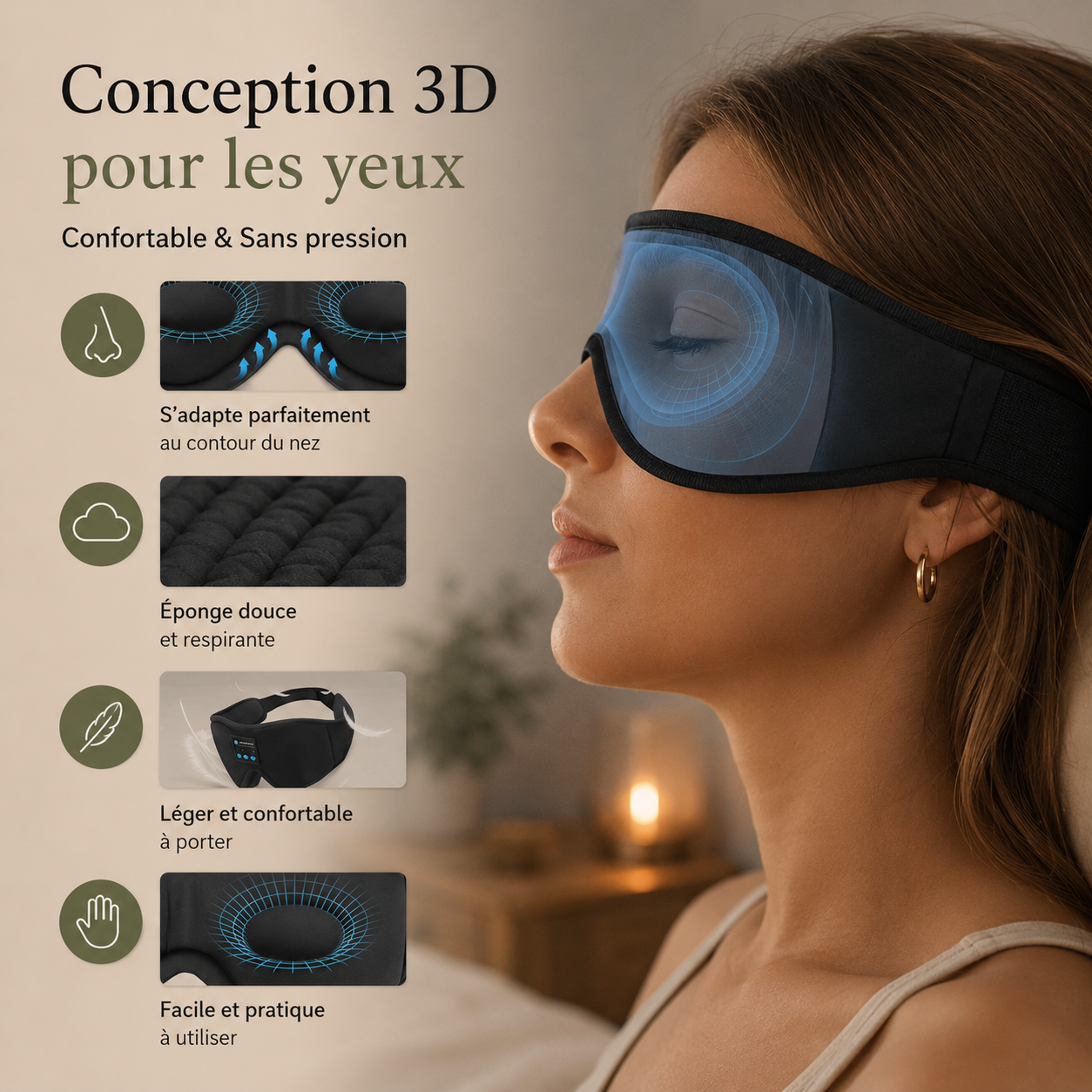 Masque de Sommeil Bluetooth - Restesia Essentials