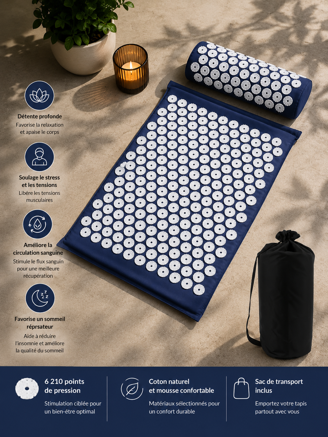 Tapis d'acupression - Restesia Essentials