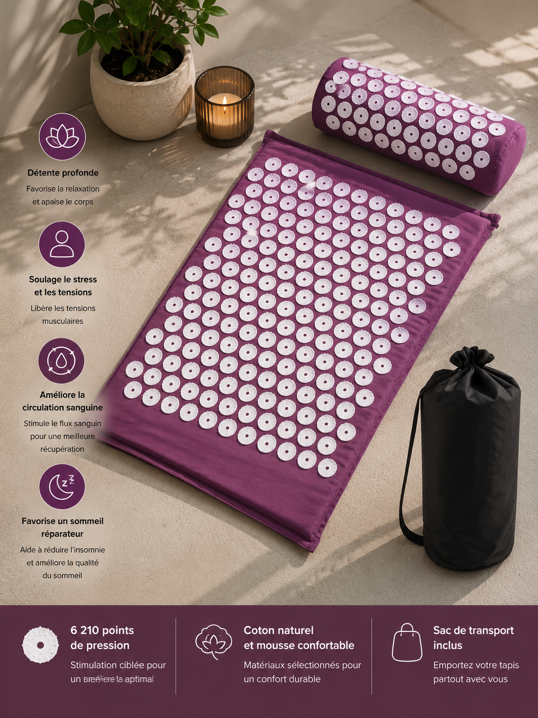 Tapis d'acupression - Restesia Essentials