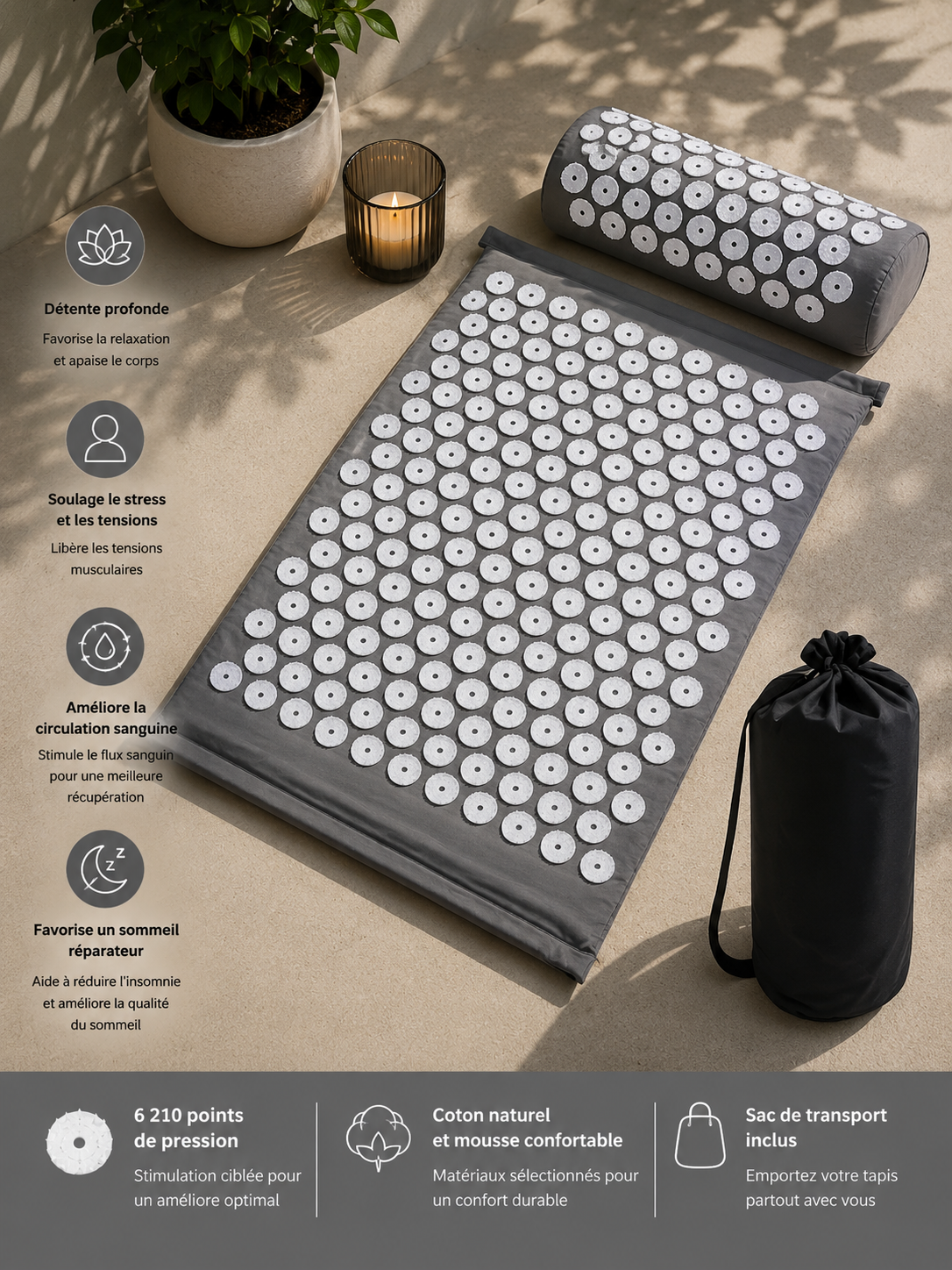 Tapis d'acupression - Restesia Essentials
