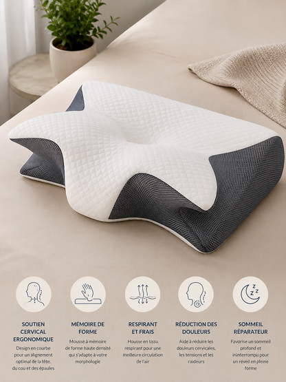 Oreiller cervical ergonomique - Restesia Essentials